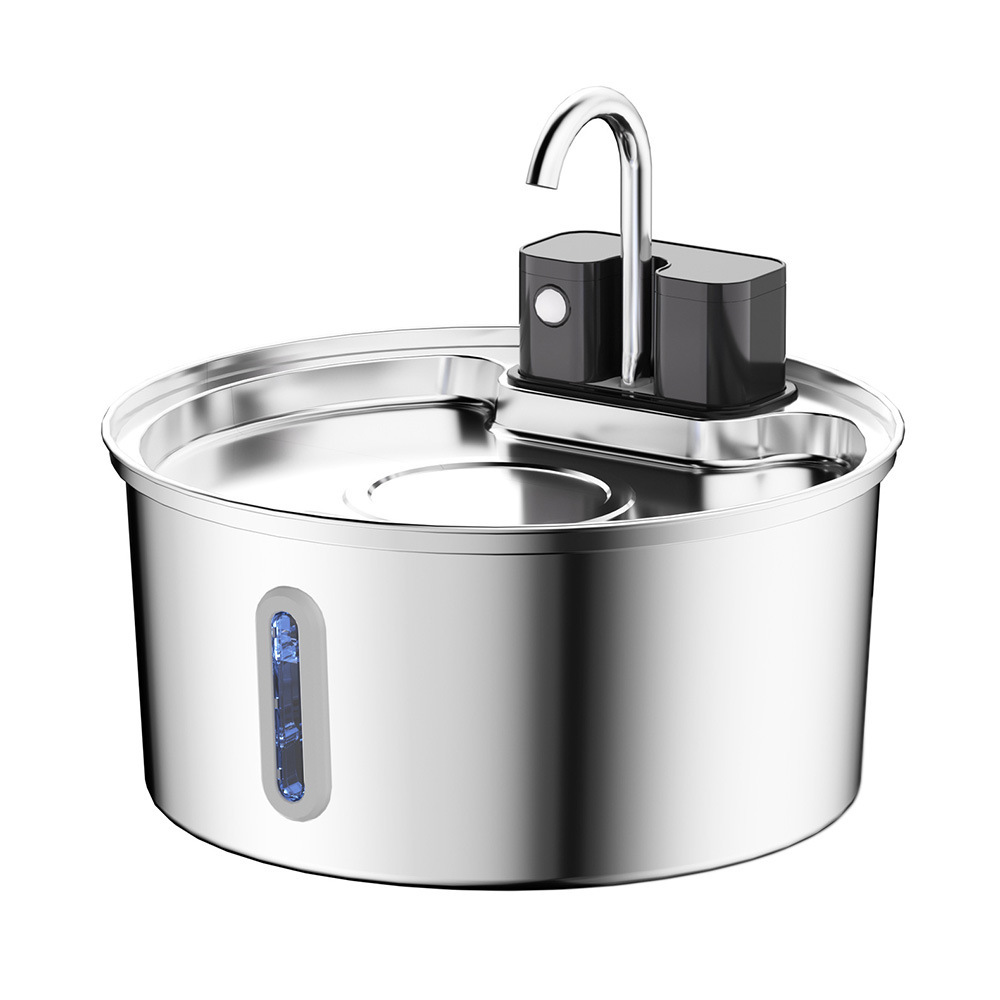 Transfronterizo 3.2L bebedor de agua para mascotas de acero inoxidable USB inteligente para gatos alimentador de agua de inducción para perros