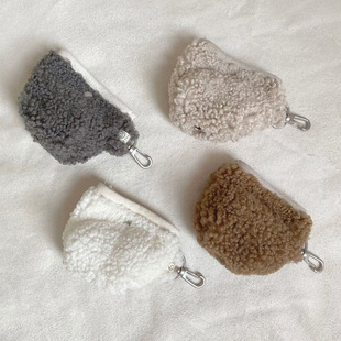 Factory Customized Korean Style Plush Pet Poop Bag Storage Bag with Customizable Logo Size Poop Bag Storage Bag