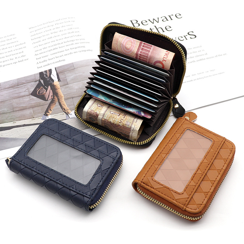 Nueva bolsa de tarjetas de órgano para mujeres versión coreana simple bolso de cambio para hombres de gran capacidad multi-tarjeta cartera de tarjetas de licencia de conducir antirrobo