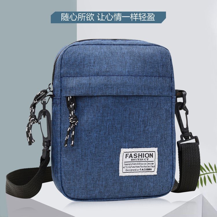 Bolsa de mano para hombres, paquete de herramientas de lona, bolso de teléfono móvil resistente al desgaste, mini bolso de hombro, mochila ligera
