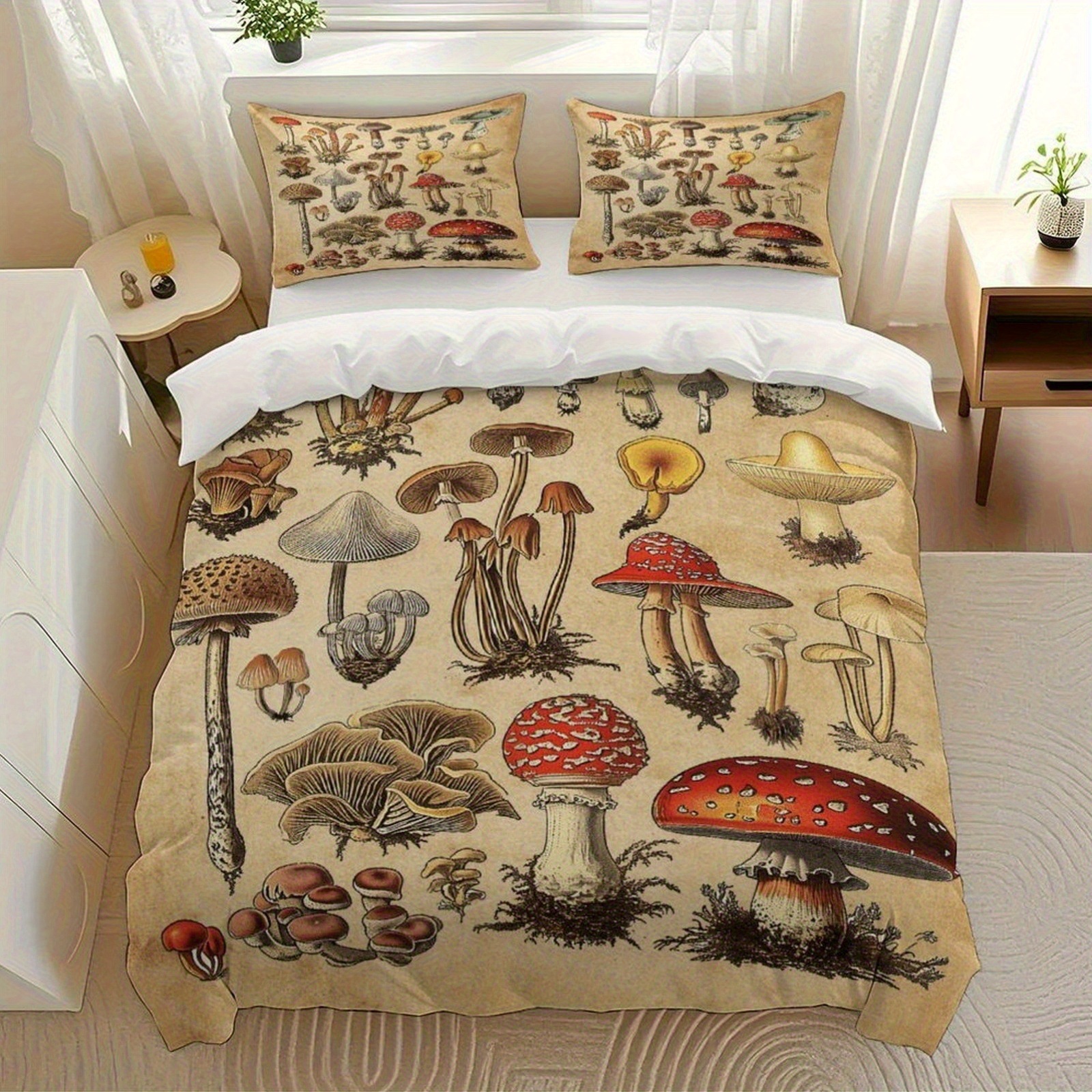 TEMU / JIT textil doméstico molido impresión digital de color iluminante set de colcha con patrón forestal para diseñar