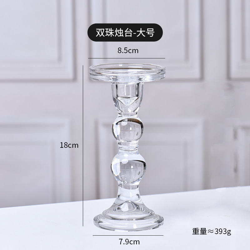 烛台圣诞玻璃高颜值法式摆件装饰品浪漫烛光晚餐软装拍照道具|undefined