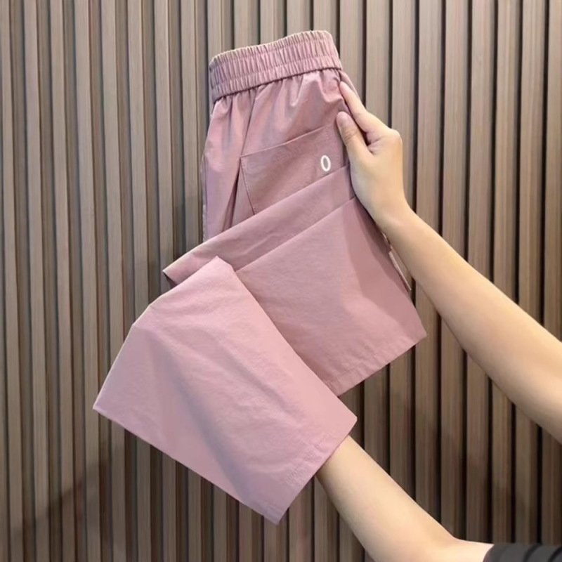 アイスシルク夏の新しい韓国スタイルのハーレムパンツ、多用途、ルーズ、スリム、ハイウエスト9点パンツ、女性のファッショナブルな年齢を減らすカジュアルパンツ|undefined