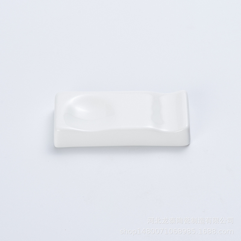 骨磁器純白箸架陶磁器両用箸托スプーン托味皿多目的ホテル置物家庭用印字可能|undefined