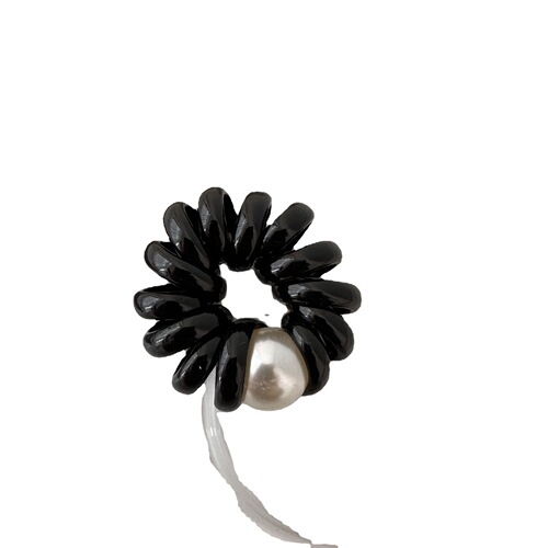 Fashionable new pearl phone cord hair tie, durable rubber band, women's hair tie, temperament ponytail headband hair accessory