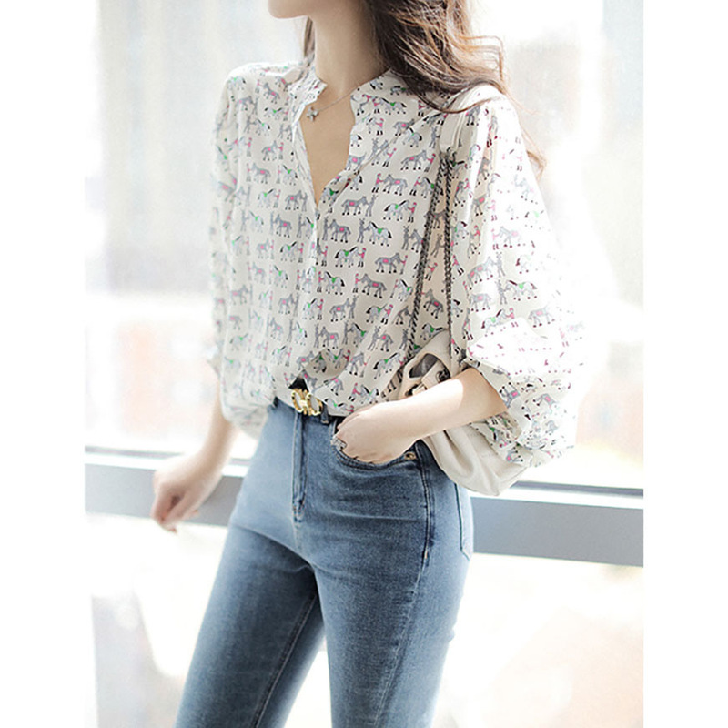 Puff Sleeve Heavy Silk White Shirt, Textured Mulberry Silk Blouse, 2026 Spring/Summer Women's Clothing, Women's Top