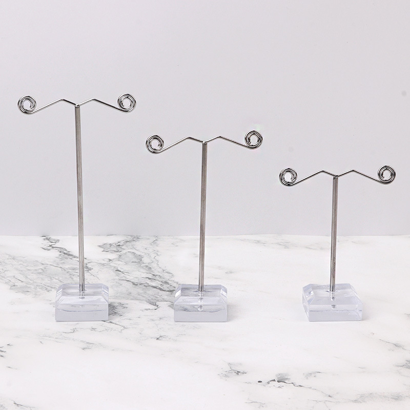 TONVIC メタルイヤリングスタンドアクリル 3 ピースイヤリングイヤリングディスプレイスタンドジュエリースタンドネックレススタンド卸売|undefined