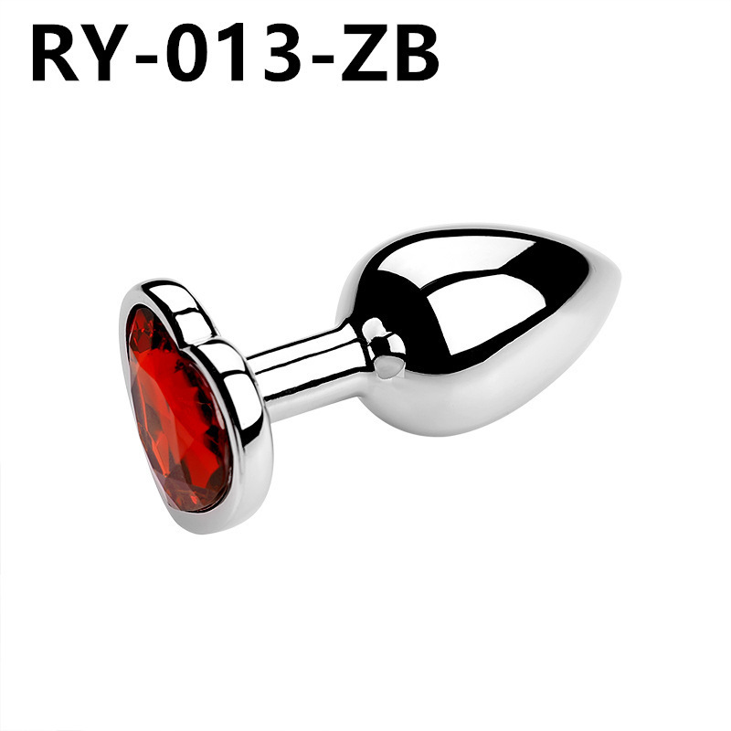 Corazón de metal plug anal back patio para usar artículos sexuales dilatadores coquetear al por mayor SM artículos sexuales para adultos