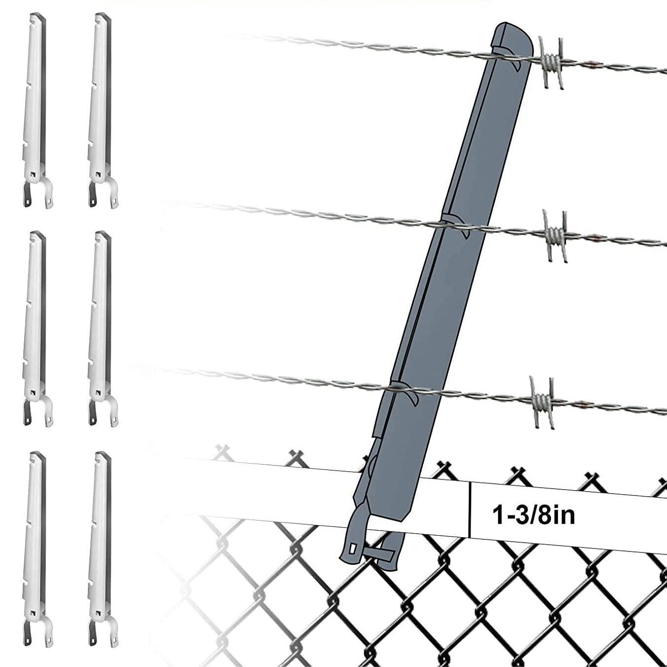 Brazo de extensión de brazo de alambre de púas transfronterizo brazo de ángulo de acero galvanizado por inmersión en caliente cerca de cadena de extensión de brazo de alambre de púas incluyendo pernos