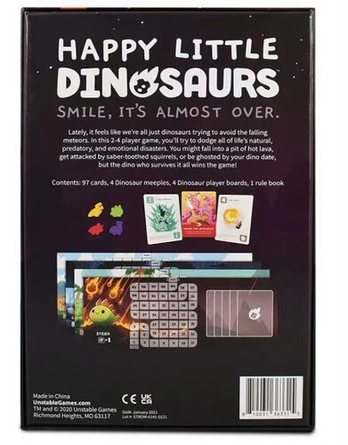 Happy Little Dinosaurs Full English Happy Little Dinosaurs Chess and Card Strategy Board Game Cards