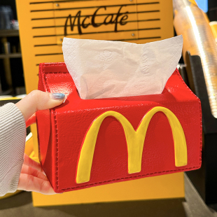 Creative m Tissue Box Mcdonald's Peripheral Internet Celebrity Trendy Tissue Box Home Decoration Niche Gift