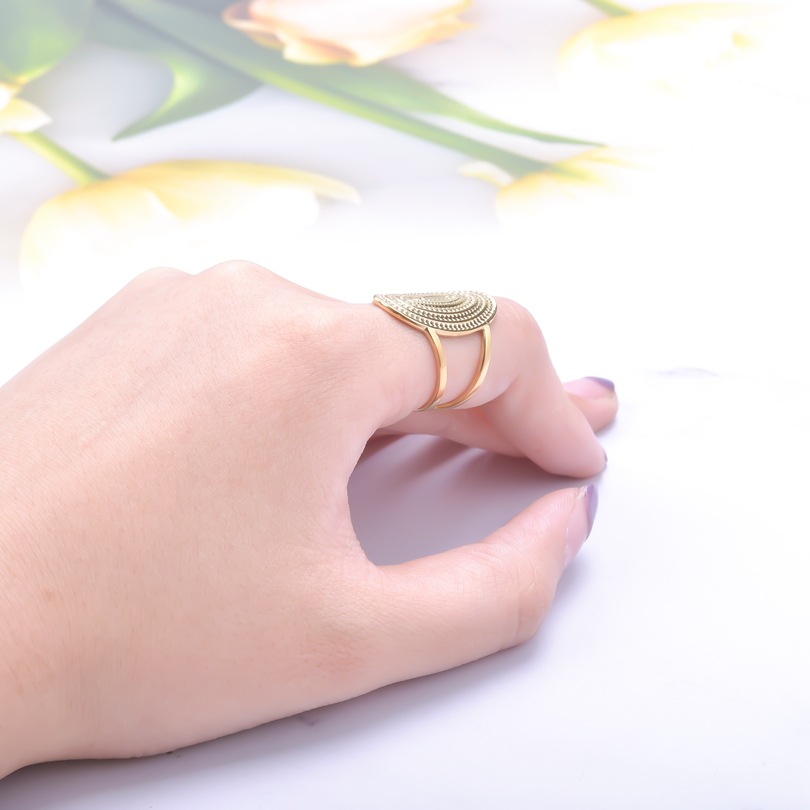 Open Ring Classification 18K Gold Plating Color Adjustable Ring Size PVD Coated Real Gold Plated 18K Gold Geometric 304 Stainless Steel Waterproof Non Tarnish Open Ring