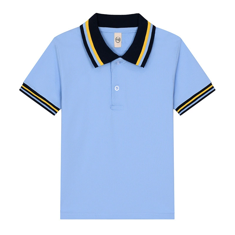 Белая polo-рубашка для детей, школьная форма для начальной школы, комплект для мальчиков, футболка с коротким рукавом