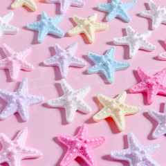 新しい真夏のリゾートスタイル模擬ヒトデ樹脂アクセサリー diy クリーム接着剤ヘアピンヘアアクセサリーパッチジュエリーペンダント