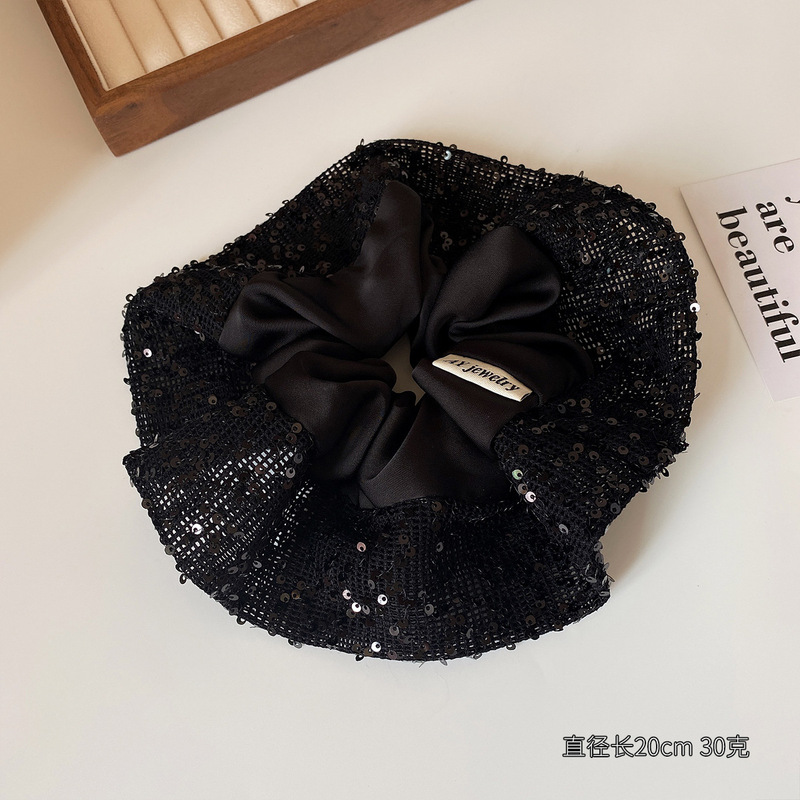 韩系高级感真丝亮面大肠发圈女高级感头绳压发发饰橡皮筋扎头发绳|undefined
