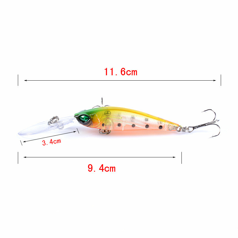 Suspending Minnow Lures Hard Plastic Baits Fresh Water Bass Swimbait Tackle Gear