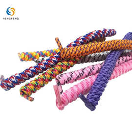 恒峰厂家多色时尚伸展卷弹性线圈免系弹簧鞋带免系运动鞋带
