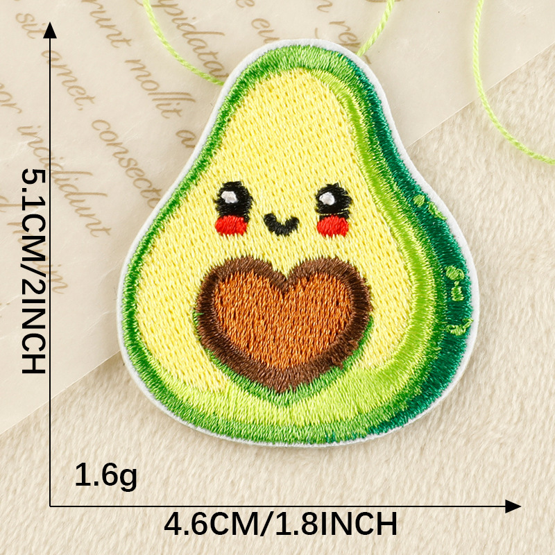 刺繍ラベル衣類アクセサリー自己粘着パッチフルーツ動物漫画 diy オリジナル刺繍パッチ布パッチ|undefined