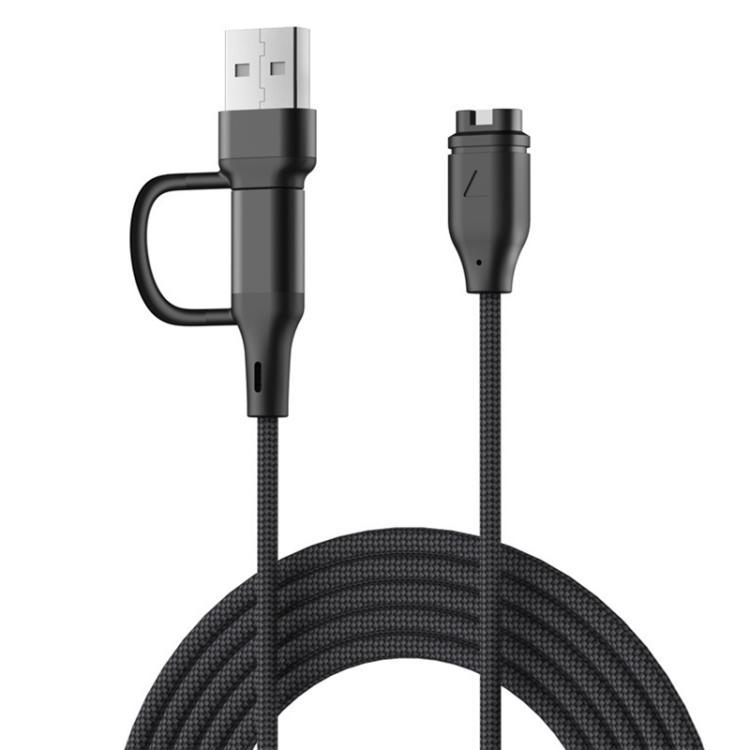 xDfind 2 - en - 1 Tipo-C y cable de carga de interfaz USB-A, longitud del cable: 1m para Canon Fenix 8 / 7X / 6S