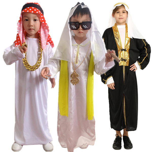 Children's Day Aladdin Magic Lamp Shepherd Costume Rich Gold Chain…