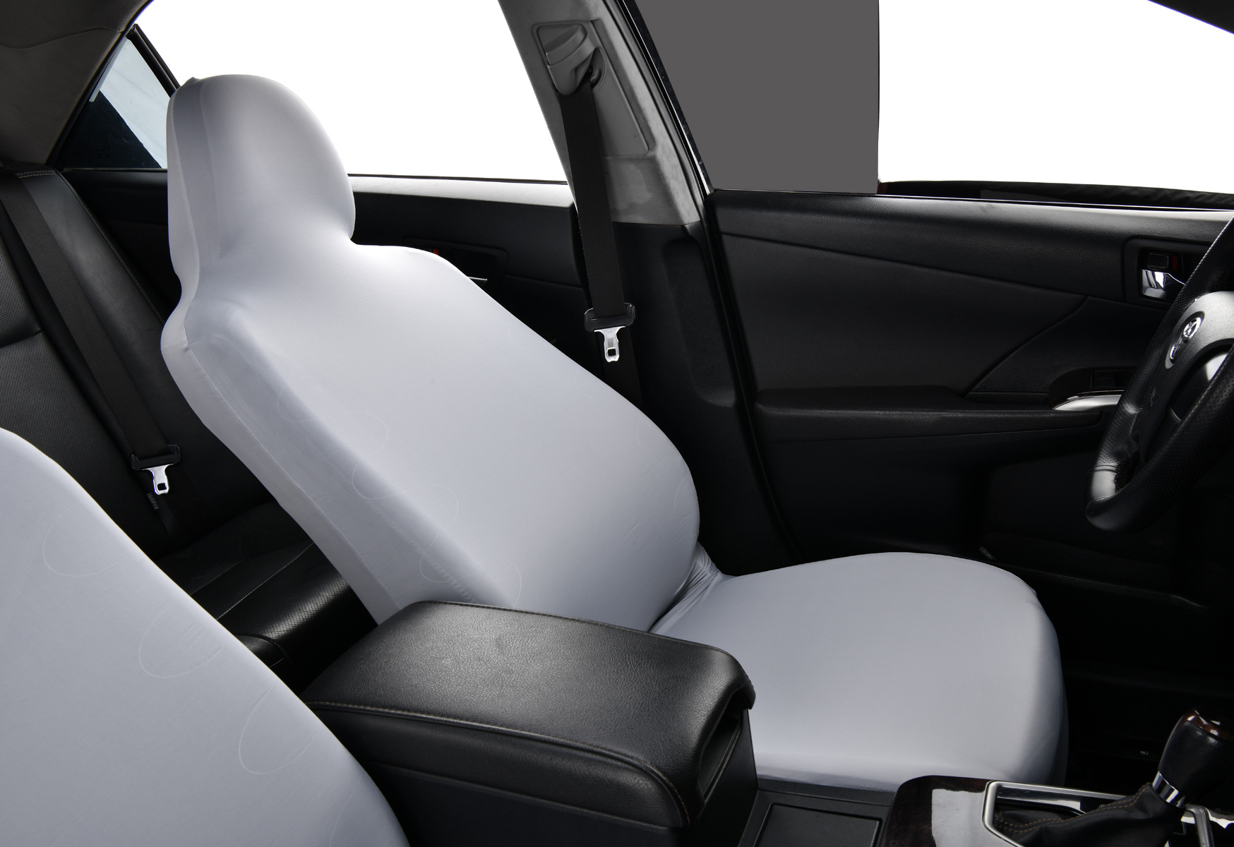 Ice Silk Elastic Non-Slip Car Seat Cover, Cooling B-Style Front Seat Single Universal Type Dustproof Car Seat Cover