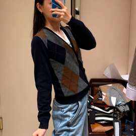 南油高定P家新款26秋冬季韩系时髦洋气设计感外套针织衫上衣女装