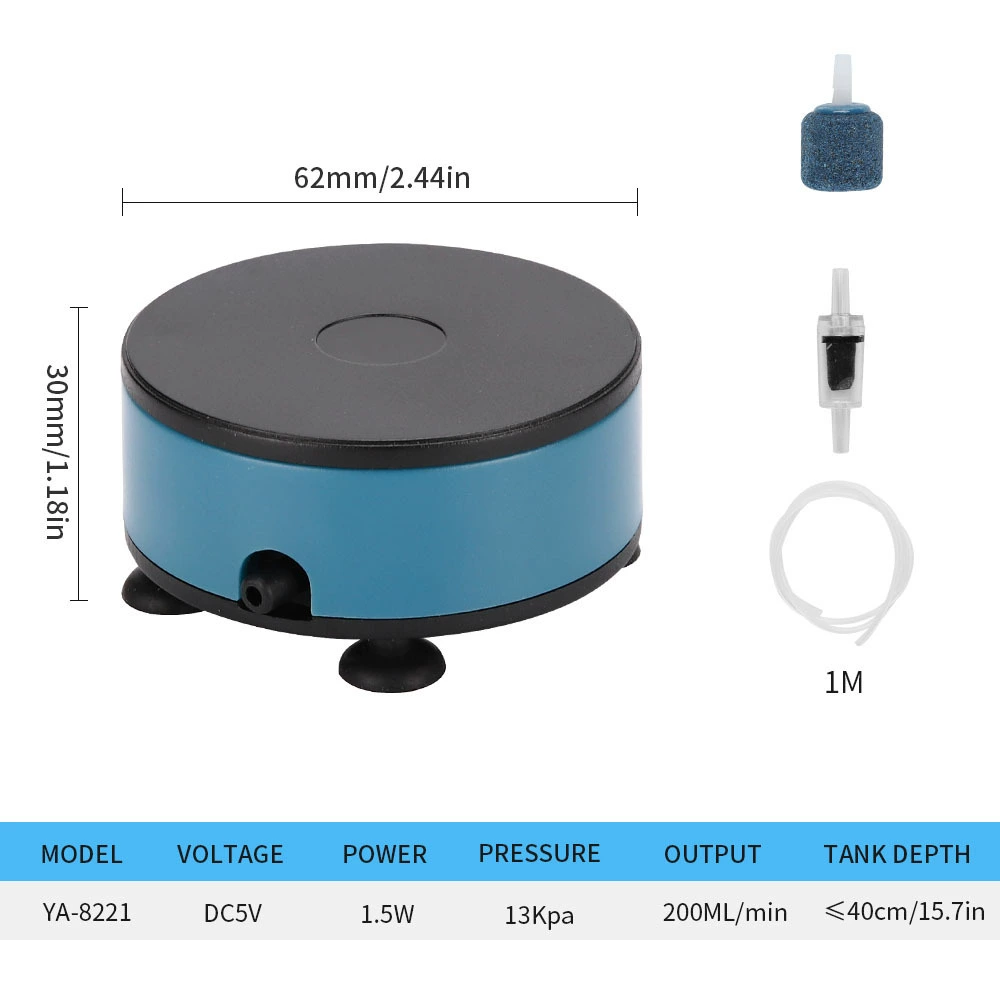 Маленький аквариумный кислородный генератор, USB питание, DC5V, кислородный насос маленький портативный насос