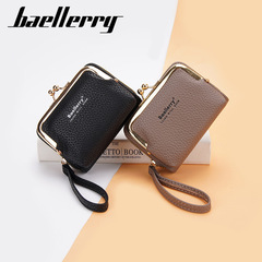 Baellerry 新しい女性用小銭入れ韓国版ライチ柄ジッパーアコーディオンカードホルダーIDバッグミニ卸売