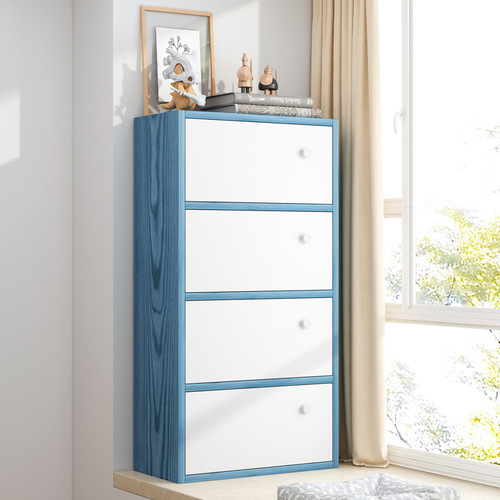 Bay window cabinet storage cabinet white simple bookshelf simple floor-standing bookcase storage cabinet balcony home multi-layer small cabinet