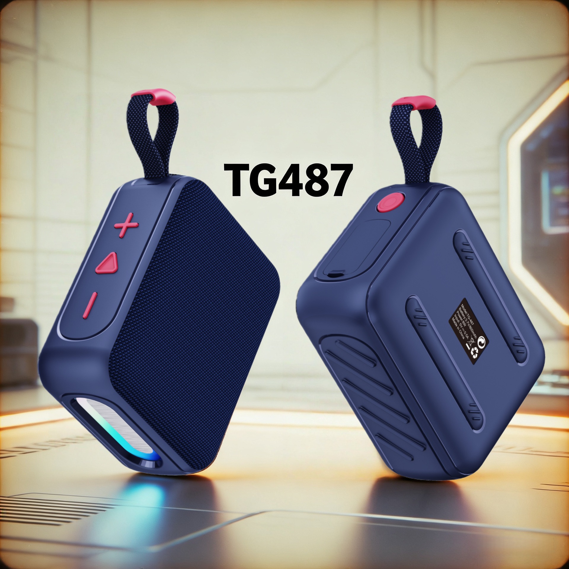 Transfronterizo nuevo TG487 altavoz Bluetooth portátil tarjeta USB regalo de moda TWS dupla subwoofer de audio