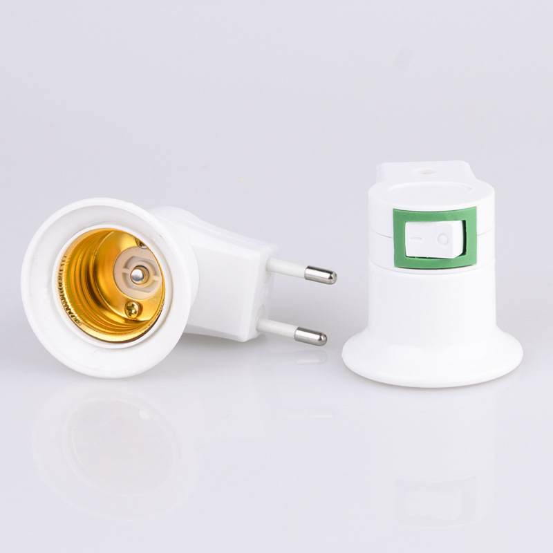 Portalámparas E27 con interruptor | Base tipo tubo para pared