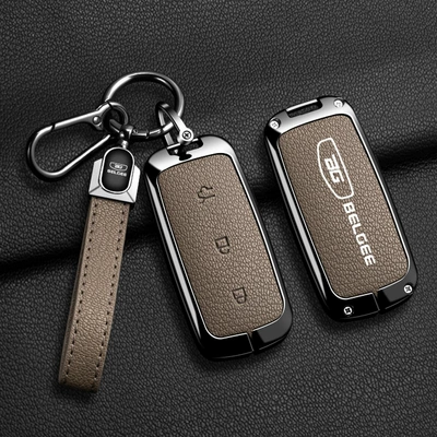Car key bag, Suitable for Galaxy EX5 - galaxy-a-model-geely-bg-logobrown-goat-pattern-a09-rope-rope-buckle