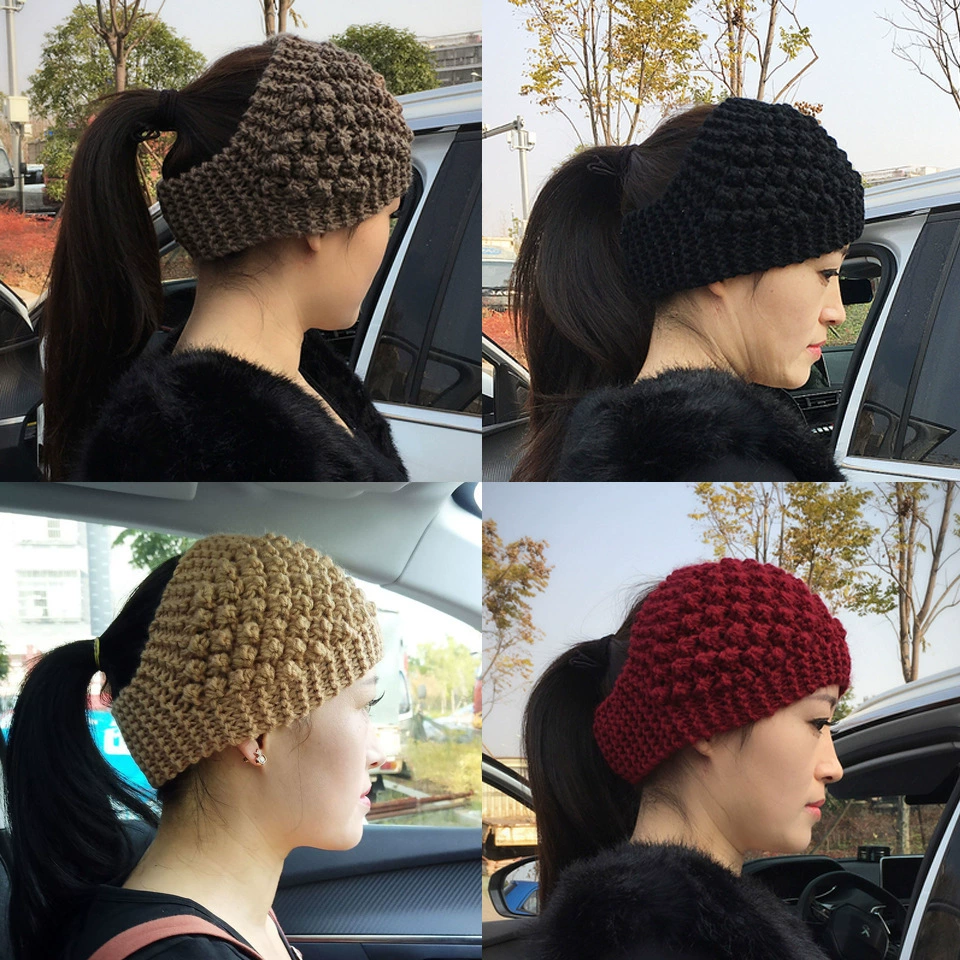 Вязаная шерстяная широкополая повязка для волос для женщин и взрослых теплая шерстяная повязка для волос для защиты ушей для белых волос шарф аксессуары для волос головной убор Головной убор