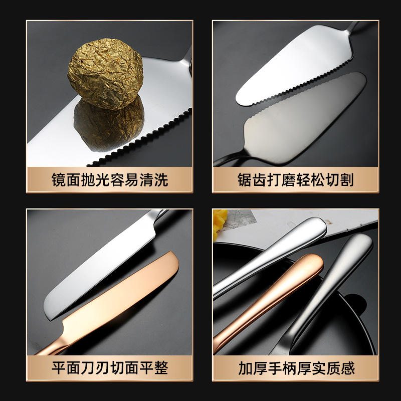 Stainless steel cake spatula hotel bread slicing knife toast knife baking spatula restaurant use pizza knife wholesale