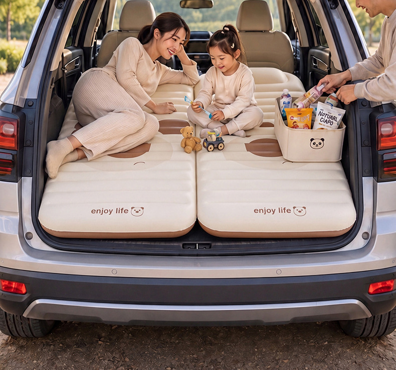 New Car Inflatable Bed, Foldable Air Mattress for Car Back Seat, Outdoor Travel Bed, Sleeping Essential, Camping Bed