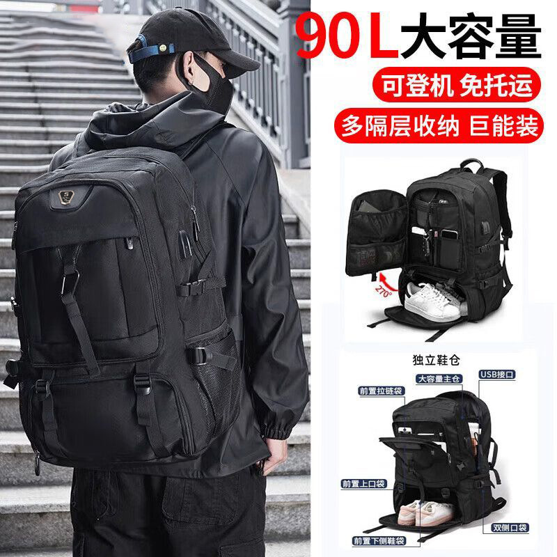 Men's capacious backpack
