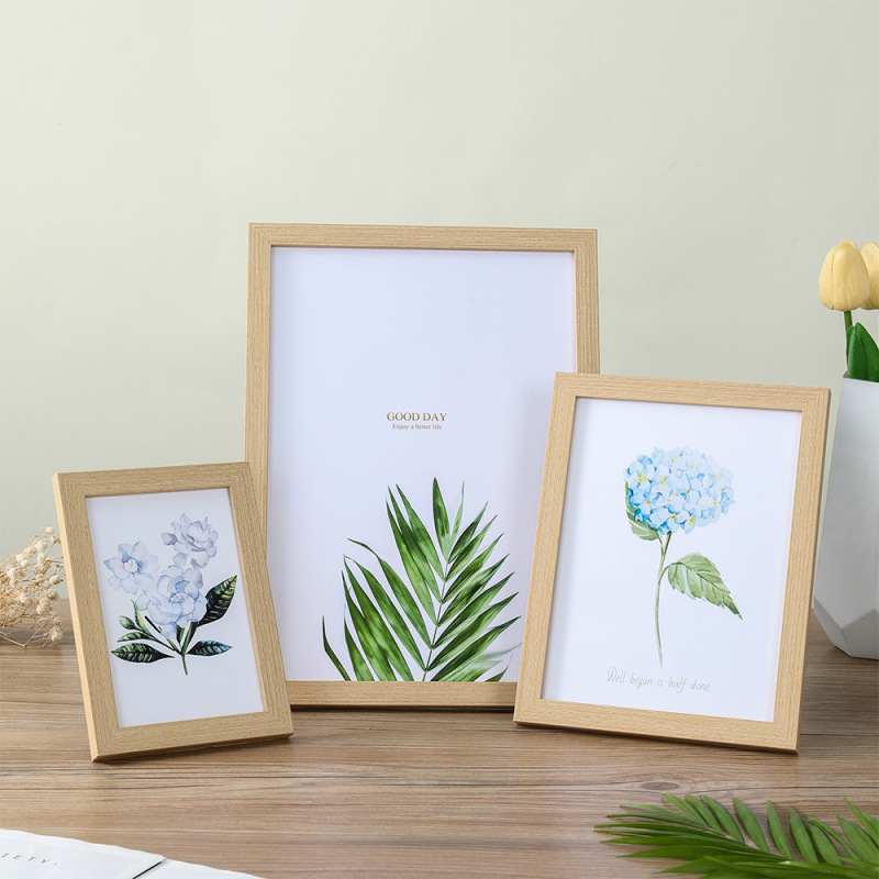 Scandinavian Ins Style Wooden Photo Frame, Dual-Purpose A4 Picture Frame 6/7/ 8inch Photo Wall Decoration Photo Frame Wholesale