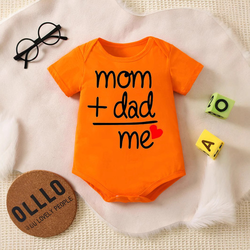 Baby climbing clothes summer short-sleeved one-piece clothes foreign trade Harbin clothes pure cotton thin cartoon printed newborn bag fart clothes