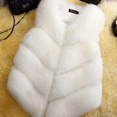 Damenbekleidung Herbst und Winter neue Mode Damen dünne Weste grau schlank warm umweltfreundliche Fuchspelzweste_voghion.com