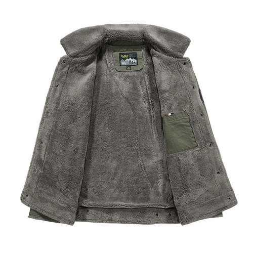 Cross-border cotton jacket for men with velvet jacket thickened cotton jacket European size loose winter clothes Amazon foreign trade cotton jacket 3166