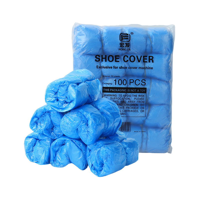 cubierta de zapato desechable a prueba de polvo a prueba de agua casera cubierta de pie engrosada pe plástico automático cubierta de zapato máquina de cubierta de zapato T botón al por mayor