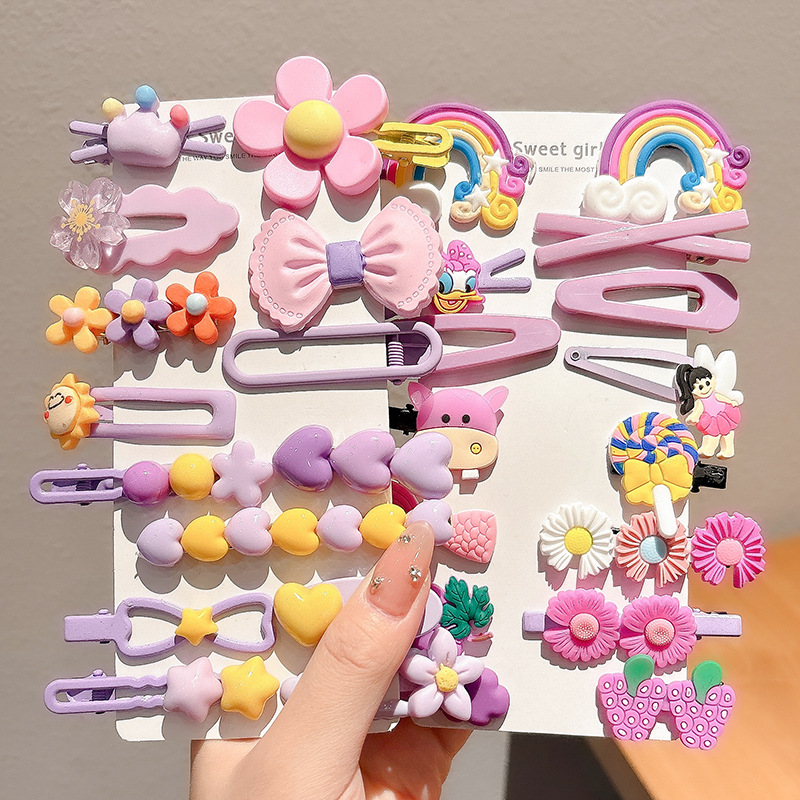 2024 nuevo clip BB de color lindo clip de cabello de boca de pato chica lateral clip de frange para niños tocado tarjeta de cabello rotura