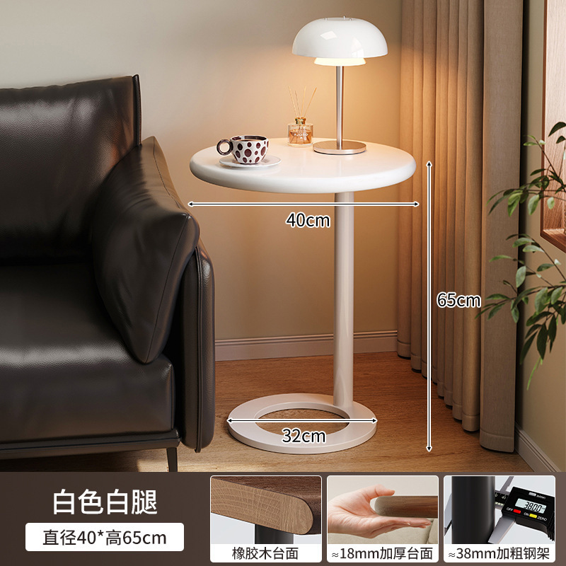Mesa lateral de madera, sofá, armario lateral, mesa auxiliar, sala de estar, hogar 2024, nuevo estilo antiguo, mesa de centro redonda creativa, mesa pequeña