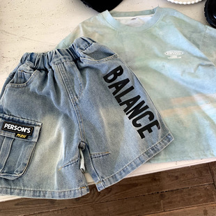 Boys' summer Denim shorts 2025 new Korean children's pants ruffian handsome all-match summer thin large children's pants