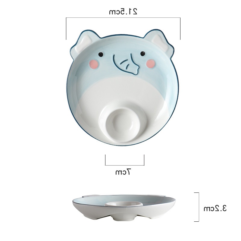 입체 조각 만두 접시 - 아기 코끼리
