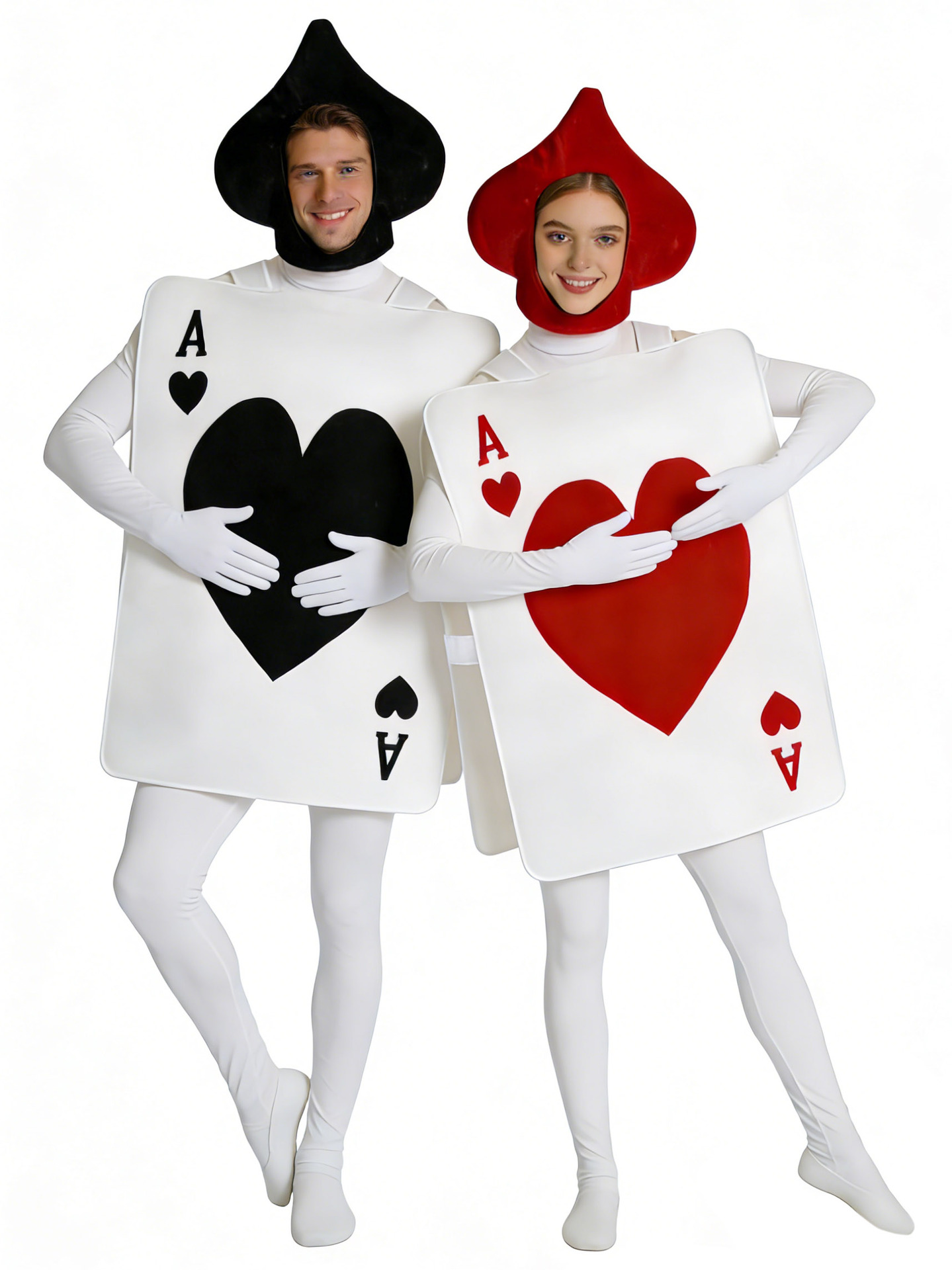 Cartas de juego de Halloween, disfraces familiares de cosplay, disfraz con temática de póker, juegos de rol divertidos para fiestas