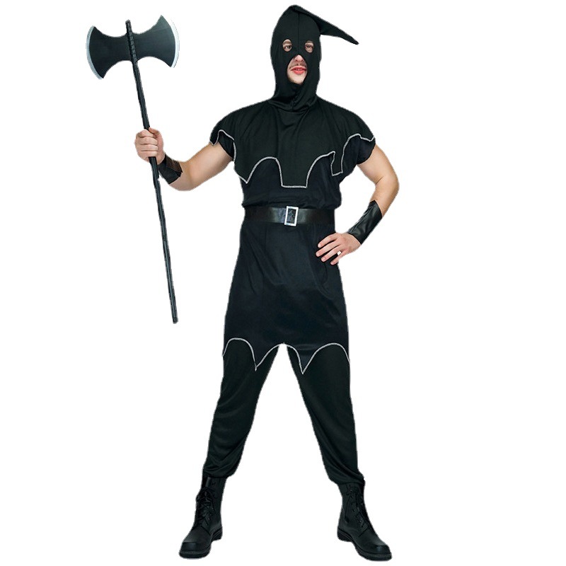 De Halloween de los hombres adultos Europea medieval Verdugo partido rendimiento rol etapa traje