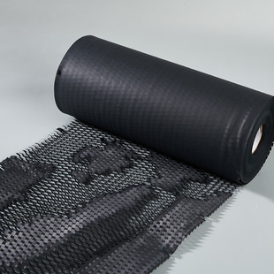 Factory Wholesale Black Cushion Packaging Kraft Paper Honeycomb Grid Paper Moisture Proof Shock Absorbing Filling Paper Roll Honeycomb Paper