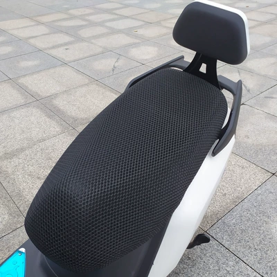 Electric Car Seat Cover 3D Honeycomb Mesh Breathable Sun Protection Scooter Universal Seat Cushion Cover Battery Car Insulated Seat Cover (Electric car cushion) - cellular-black-s-size