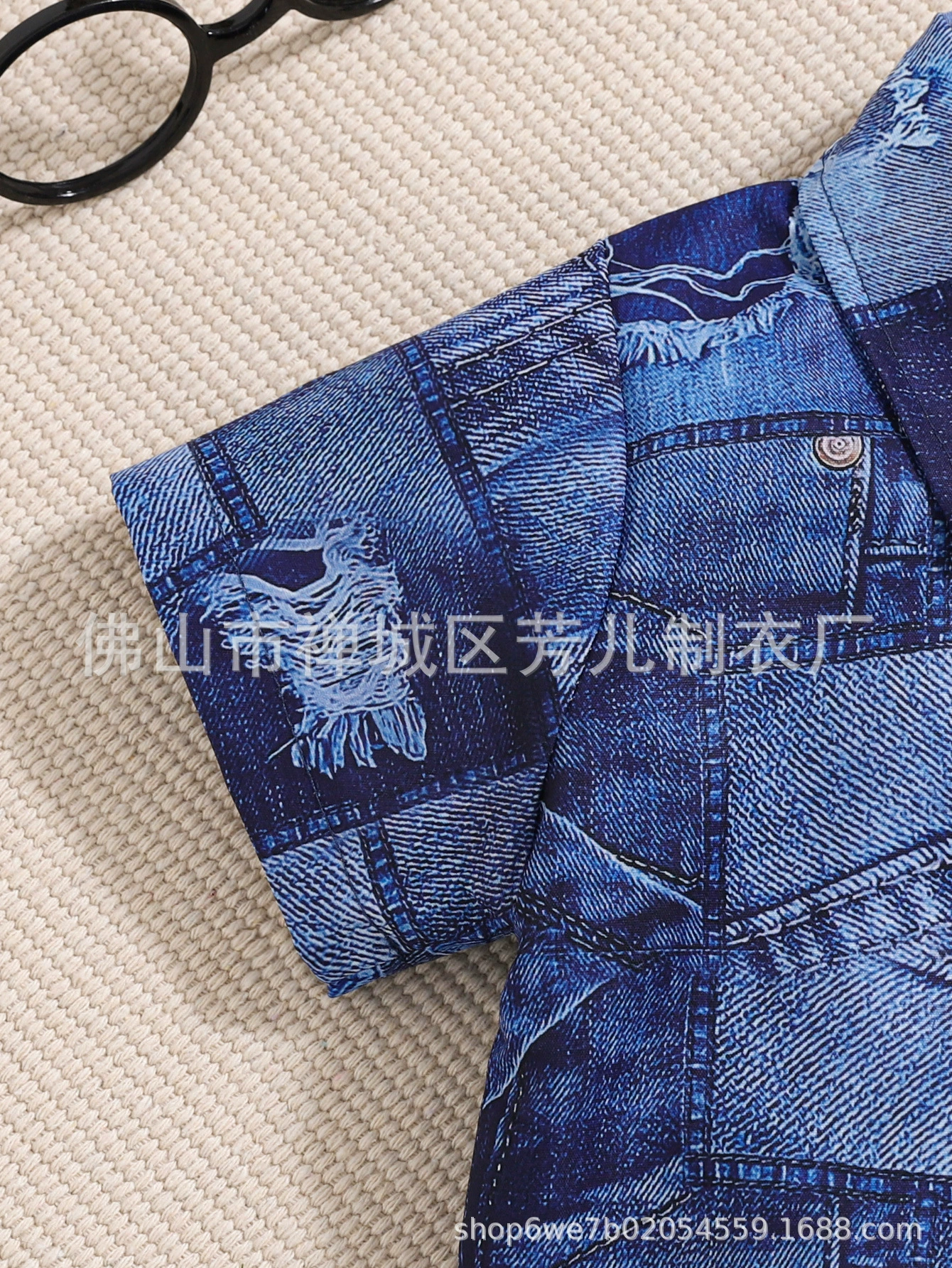 Футболка джинсовая бренда для мальчиков, набор, Cross-border торговля, Aliexpress